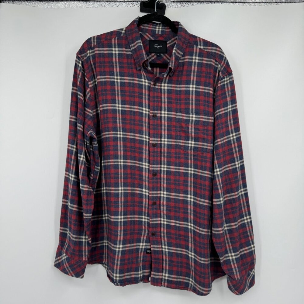 Rails Felix Long-Sleeve button down Plaid Shirt Top Men’s size XL red